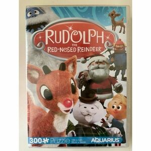 Rudolph the Red-Nosed Reindeer 300 Piece Puzzle Aquarius, VHS-Style Retro Case